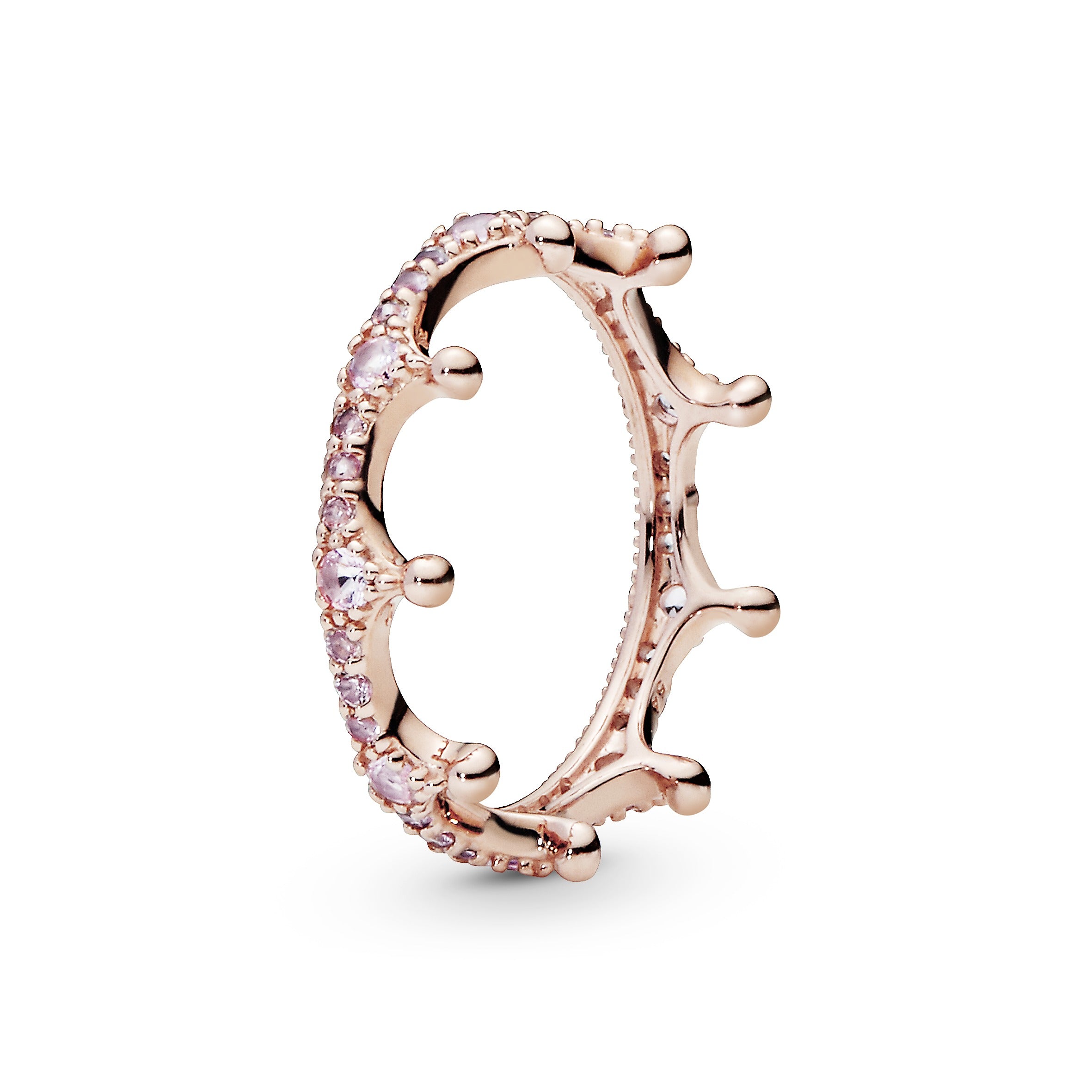 Pink Sparkling Crown Ring - Main Image