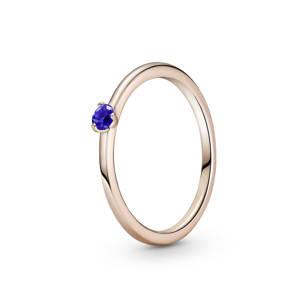 Stellar Blue Solitaire Ring