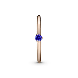 Stellar Blue Solitaire Ring