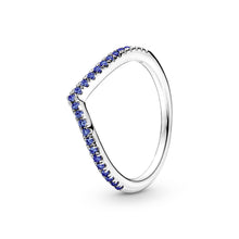Load image into Gallery viewer, Pandora Timeless Wish Sparkling Blue Ring
