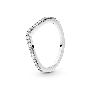 Sparkling Wishbone Ring