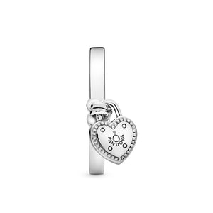 Heart-Shaped Padlock Ring