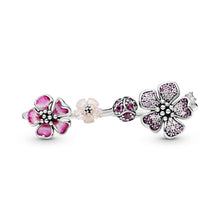 Load image into Gallery viewer, Pink Peach Blossom Flower Double Finger Ring
