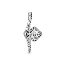 Load image into Gallery viewer, Square Sparkle Wishbone Ring
