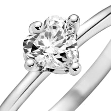 Load image into Gallery viewer, Clear Heart Solitaire Ring

