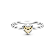 Load image into Gallery viewer, Domed Golden Heart Ring

