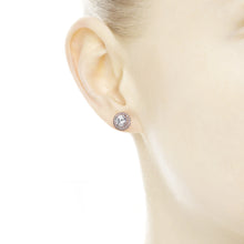 Load image into Gallery viewer, Round Sparkle Halo Stud Earrings
