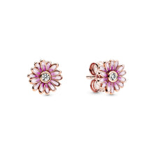 Load image into Gallery viewer, Pink Daisy Flower Stud Earrings
