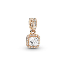 Load image into Gallery viewer, Square Sparkle Halo Pendant
