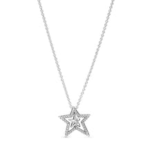 Load image into Gallery viewer, Pavé Asymmetric Star Collier Necklace
