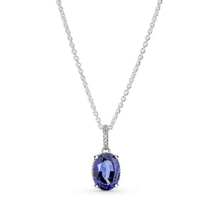 Sparkling Statement Halo Pendant Necklace