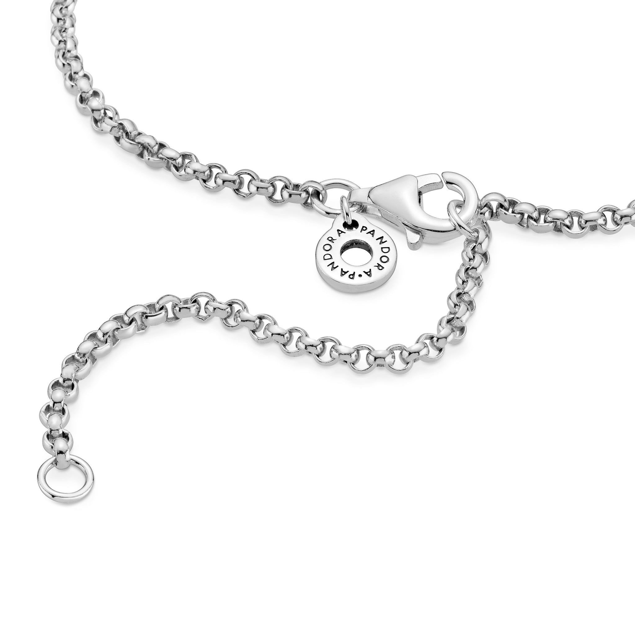 Pandora sterling silver necklace chain top