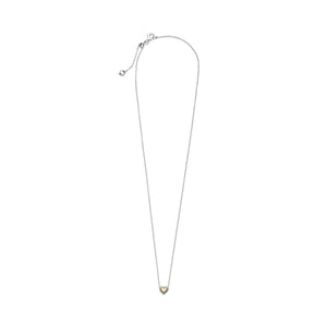 Domed Golden Heart Collier Necklace