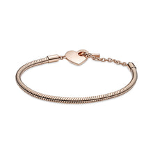 Load image into Gallery viewer, Pandora Moments Heart T-Bar Snake Chain Bracelet
