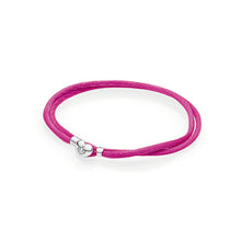 Load image into Gallery viewer, Pandora Moments Fabric Cord Bracelet, Hot Pink
