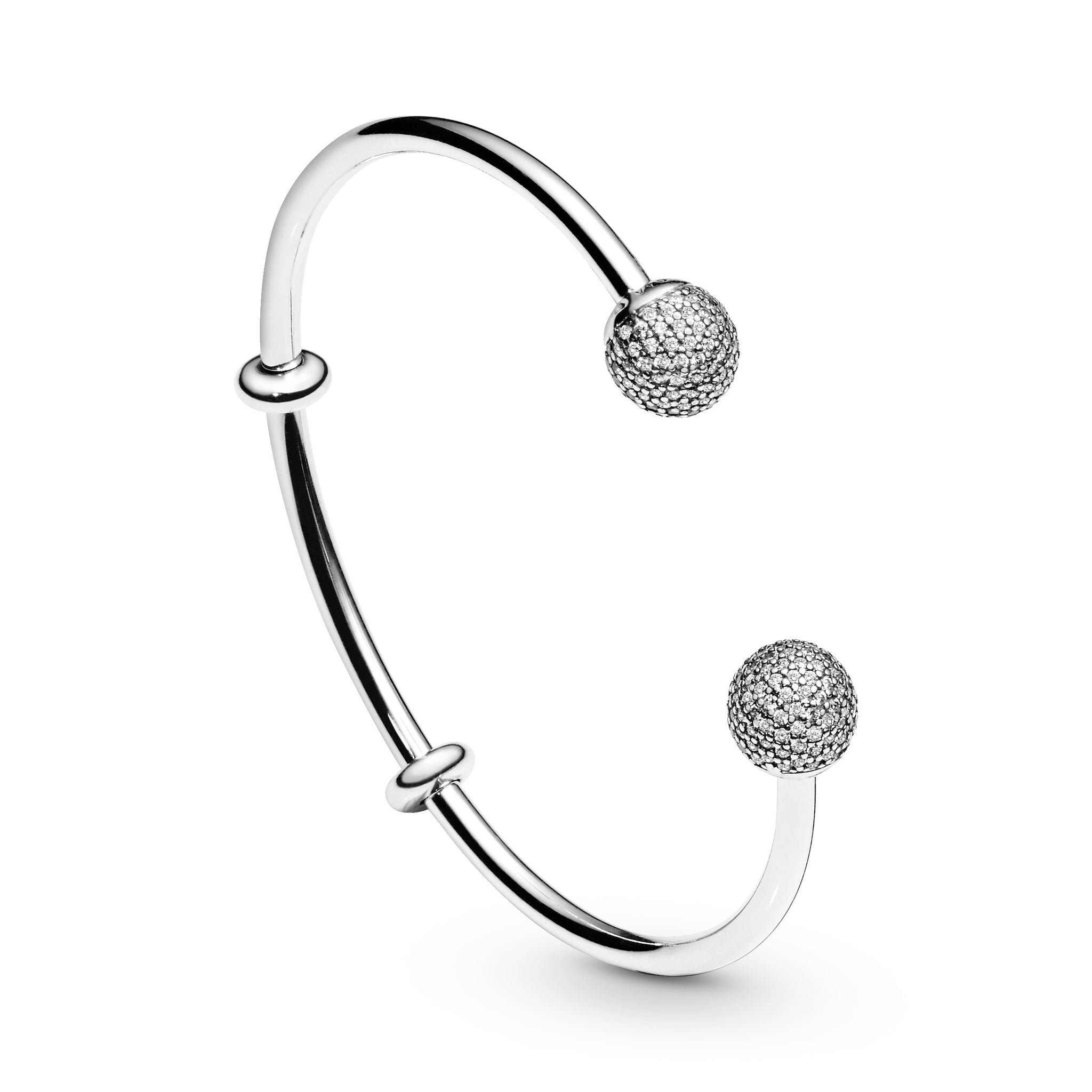 Pandora pave open bangle best sale