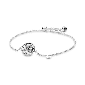 Sparkling family tree slider bracelet Clearance