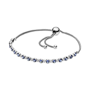Blue & Clear Sparkle Slider Bracelet