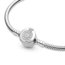 Load image into Gallery viewer, Pandora Moments Sparkling Crown O Snake Chain Bracelet
