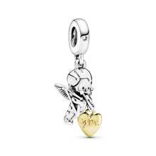 Load image into Gallery viewer, Cupid &amp; You Heart Dangle Charm

