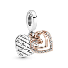 Load image into Gallery viewer, Entwined Hearts Double Dangle Charm

