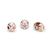 Load image into Gallery viewer, Round Pink Magnolia Flower Charm
