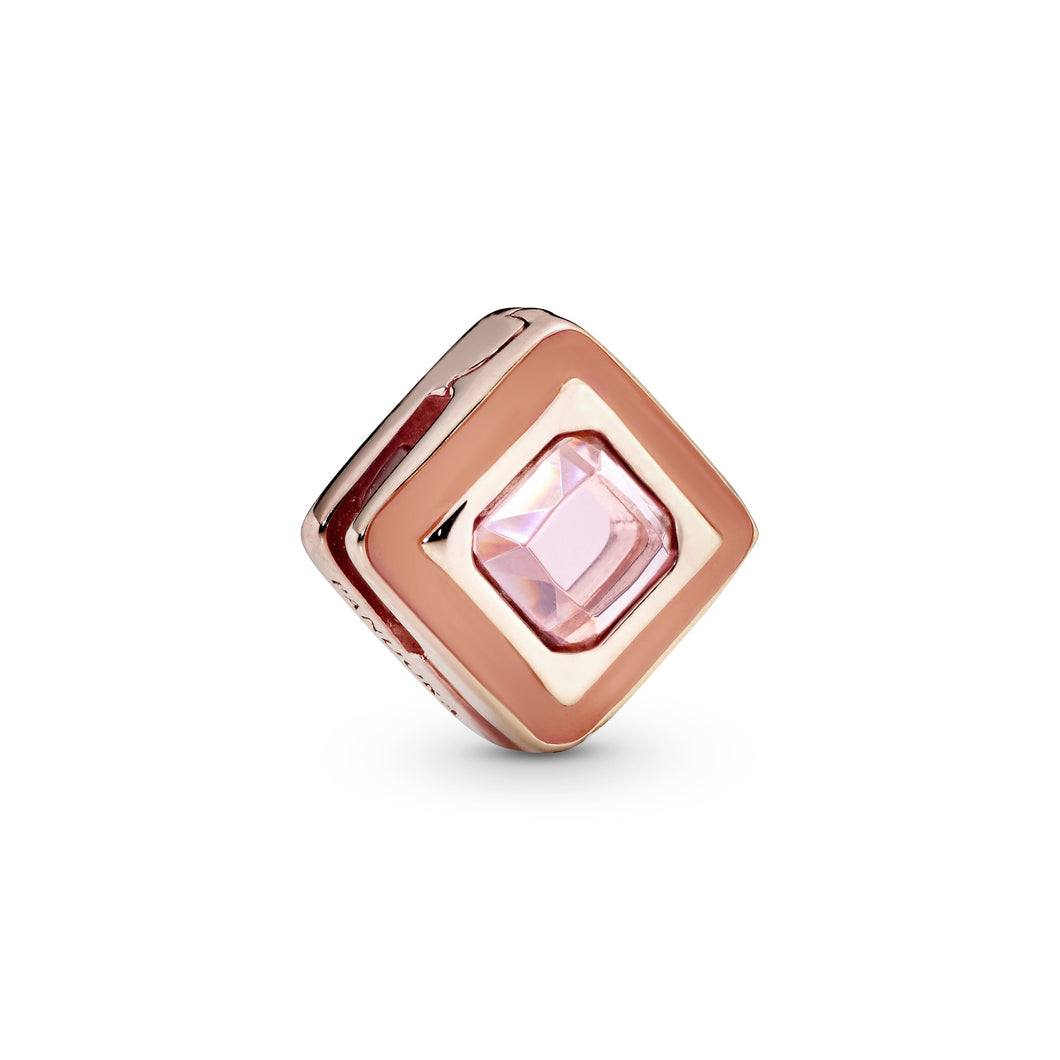 Pink Square Clip Charm