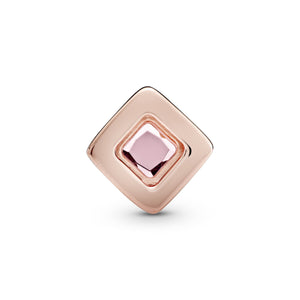 Pink Square Clip Charm