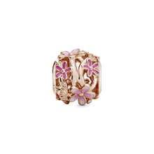 Load image into Gallery viewer, Openwork Pink Daisy Flower Charm
