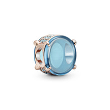 Load image into Gallery viewer, Blue Oval Cabochon Charm
