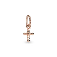Load image into Gallery viewer, Beaded Cross Dangle Charm
