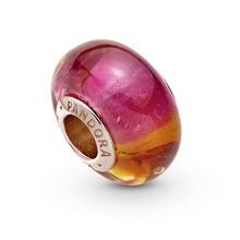 Load image into Gallery viewer, Glittering Sunset Murano Glass Charm
