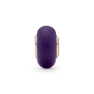 Matte Purple Murano Glass Charm