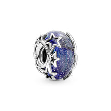 Load image into Gallery viewer, Galaxy Blue &amp; Star Murano Charm
