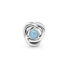 Load image into Gallery viewer, Turquoise Blue Eternity Circle Charm
