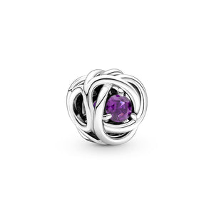 Purple Eternity Circle Charm