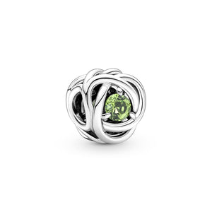 Spring Green Eternity Circle Charm