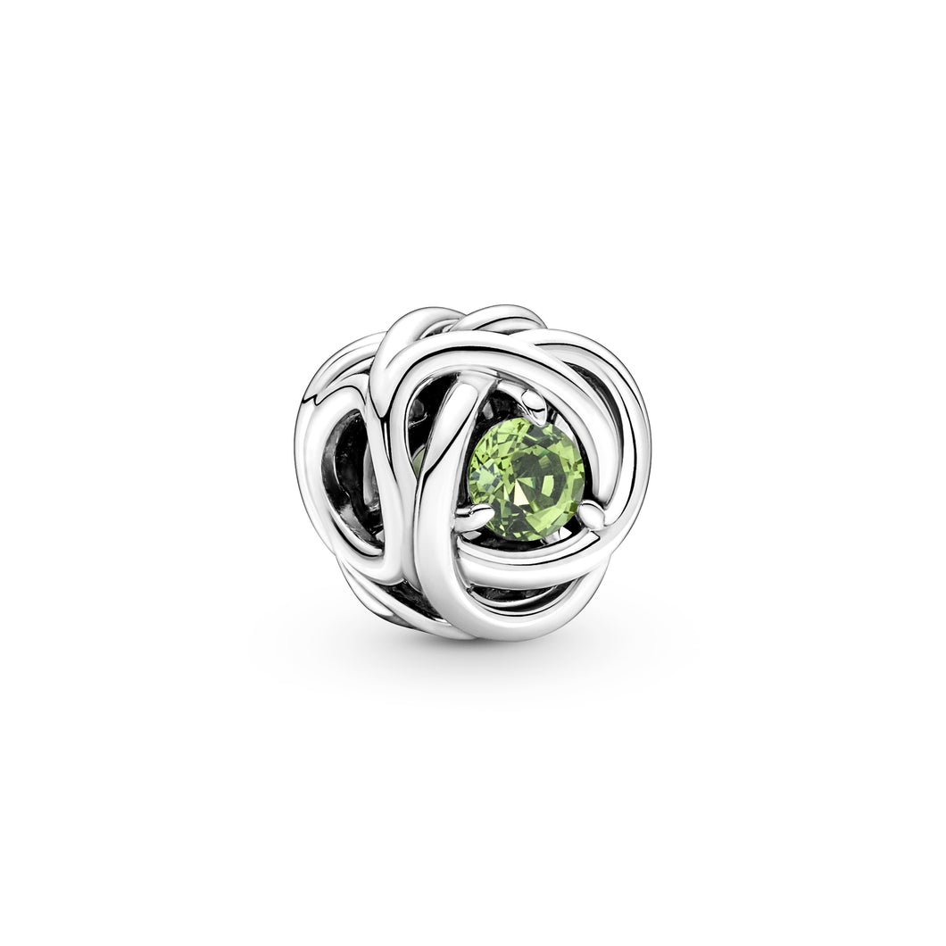 Spring Green Eternity Circle Charm