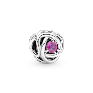 Pink Eternity Circle Charm