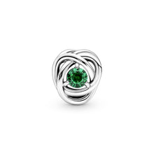Load image into Gallery viewer, Green Eternity Circle Charm
