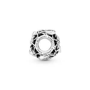 Openwork Chain Link Padlock Charm