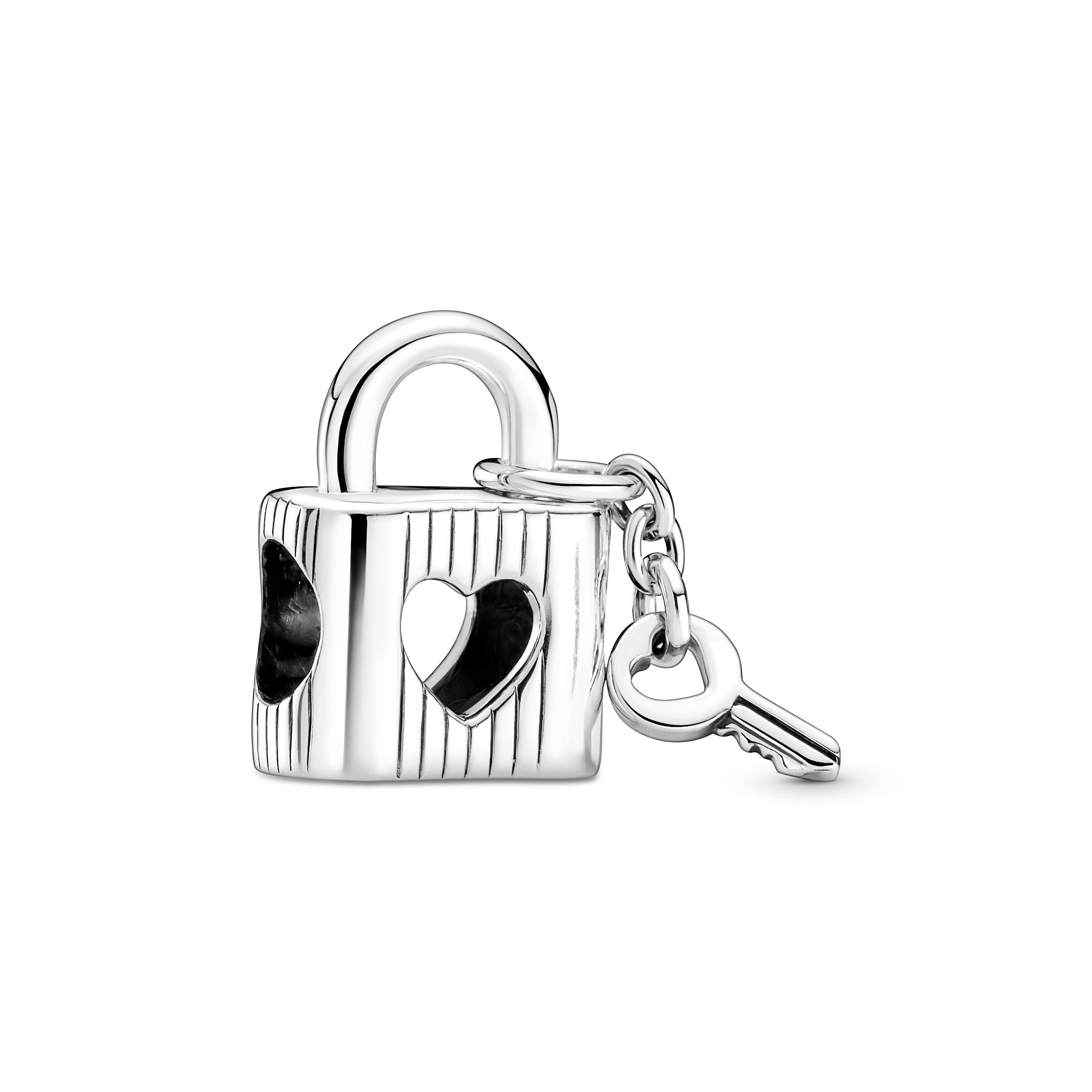 Padlock Heart Key Charm