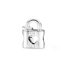 Load image into Gallery viewer, Padlock &amp; Heart Key Charm
