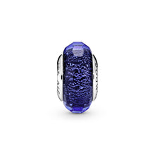Load image into Gallery viewer, Faceted Blue Murano Glass Charm
