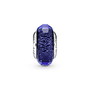 Faceted Blue Murano Glass Charm
