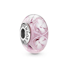 Load image into Gallery viewer, Pink Flower Murano Glass Charm
