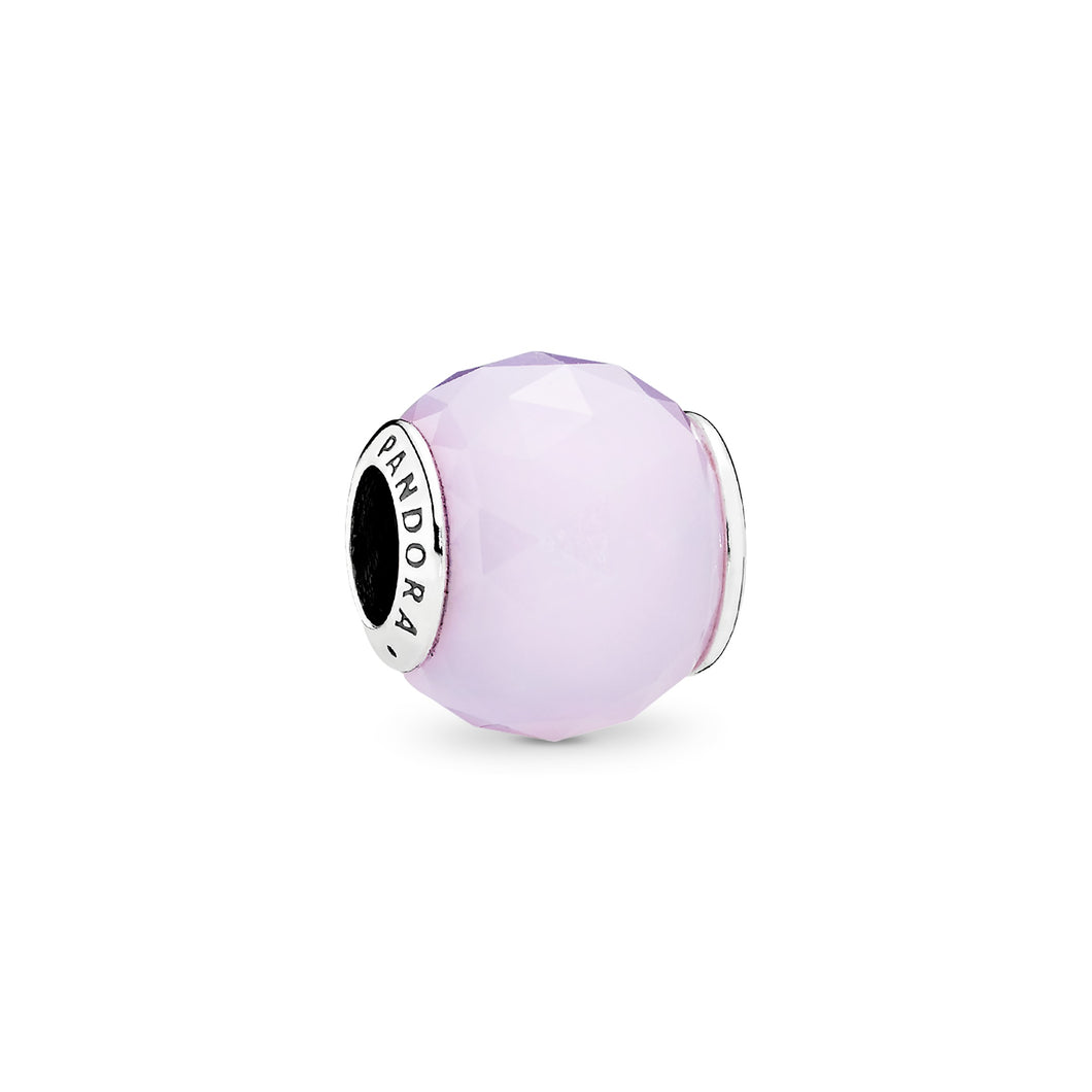 Opalescent Pink Geometric Facets Charm