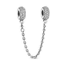 Load image into Gallery viewer, Sparkling Pavé Safety Chain Charm
