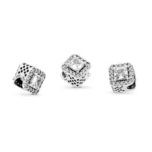 Load image into Gallery viewer, Square Sparkle Halo Charm
