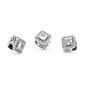Square Sparkle Halo Charm